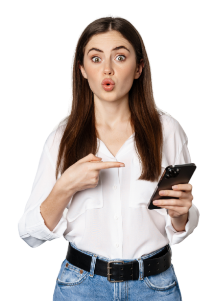 young-woman-pointing-mobile-phone-while-looking-interested-app-showing-smth-smartphone-stan-v2 1